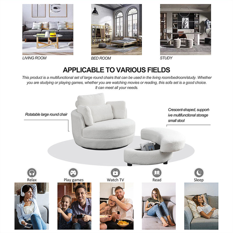 Big round lounge chair discount